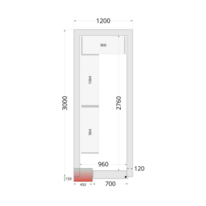 Kit Scaffalatura Camera Fredda 1200 x 3000 TEFCOLD - Organizzazione ottimale e resistenza professionale