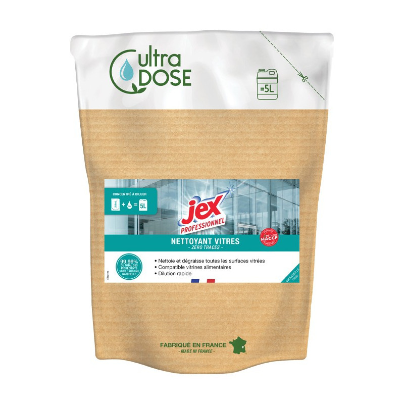 Detergente per Vetri Ultra Dose 5 L di Jex - Ecologico e Performante Detergente per Vetri Ultra Dose 5 L di Jex - Ecologico e Performante