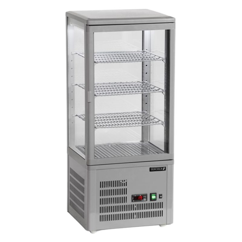 Vetrina Refrigerata Bancone Porta Vetrata Grigia 78L TEFCOLD - Attrezzatura professionale di qualità Vetrina Refrigerata Bancone Porta Vetrata Grigia 78L TEFCOLD - Attrezzatura professionale di qualità