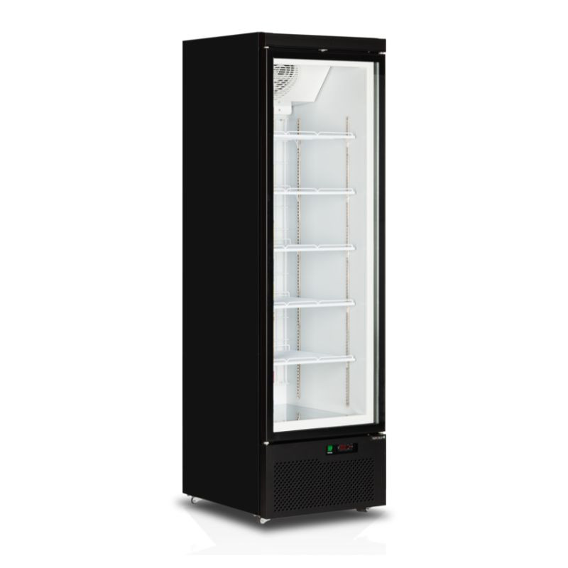 TEFCOLD Vetrina Congelatore Nero - 1 Porta Vetrata - 390L: Presentazione ottimale dei prodotti surgelati e basso consumo ene TEFCOLD Vetrina Congelatore Nero - 1 Porta Vetrata - 390L: Presentazione ottimale dei prodotti surgelati e basso consumo ene