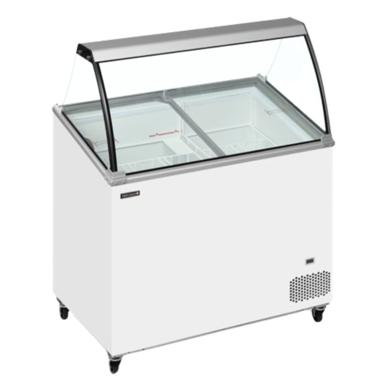 Congelatore a Pozzetto con Vetro Curvo - 230 L, TEFCOLD | Funzionalità professionali e design attraente Congelatore a Pozzetto con Vetro Curvo - 230 L, TEFCOLD | Funzionalità professionali e design attraente