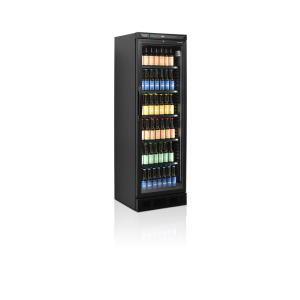 Armadio Frigorifero per Bevande Nero TEFCOLD - Porta Vetrata 347L - Eleganza e Prestazioni