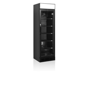 Armadio Frigorifero per Bevande Nero TEFCOLD - Porta Vetrata 347L, Illuminazione LED