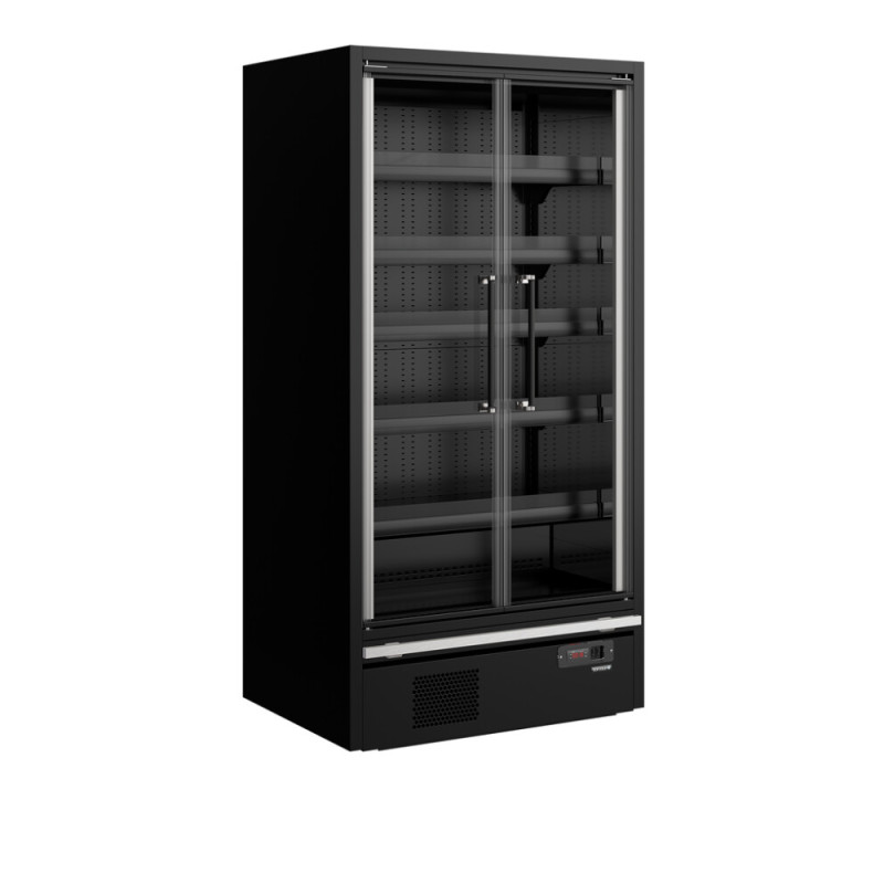 Vetrina Refrigerata TEFCOLD Nera 2 Porte Supermercato Vetrina Refrigerata TEFCOLD Nera 2 Porte Supermercato