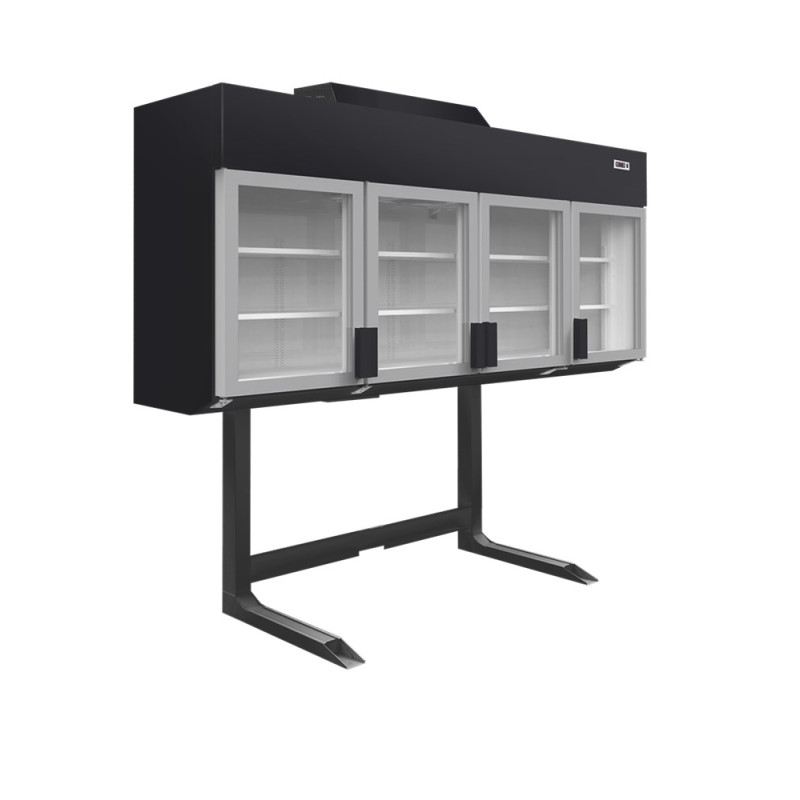 Congelatore a Muro Supermercato Nero TEFCOLD 650L - 4 Porte Congelatore a Muro Supermercato Nero TEFCOLD 650L - 4 Porte