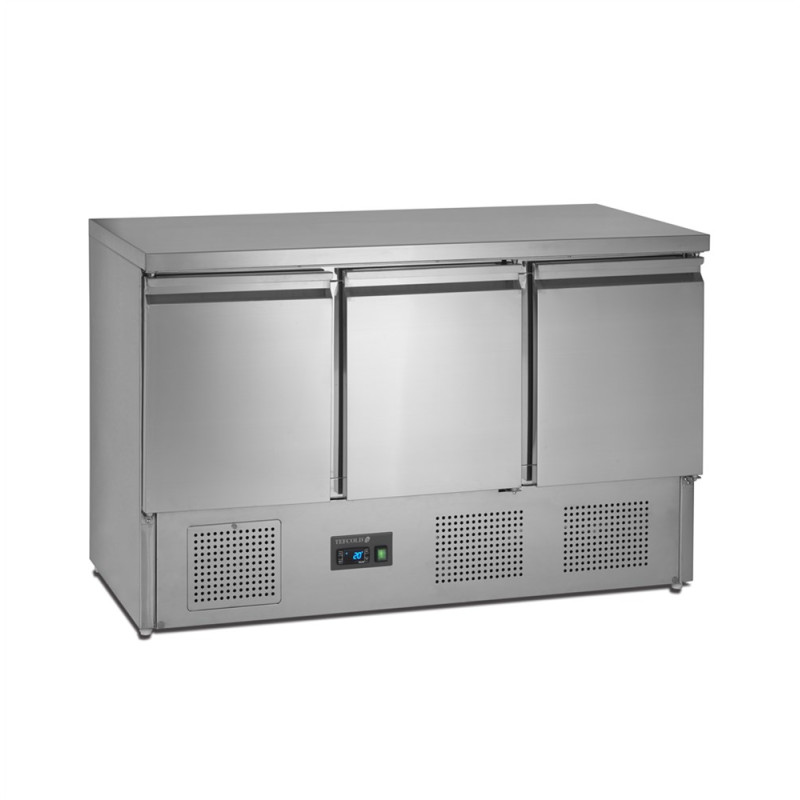 Saladette Refrigerata Positiva GN 1/1 Inox 3 Porte - 368 L TEFCOLD Saladette Refrigerata Positiva GN 1/1 Inox 3 Porte - 368 L TEFCOLD
