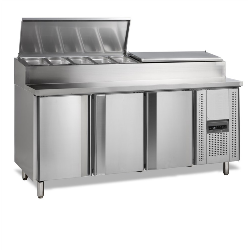 Tavolo Refrigerato di Preparazione GN 1/1 - 9 GN 1/3 TEFCOLD | Acciaio Inossidabile & Prestazioni Ottimali Tavolo Refrigerato di Preparazione GN 1/1 - 9 GN 1/3 TEFCOLD | Acciaio Inossidabile & Prestazioni Ottimali