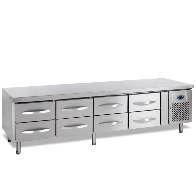 Tavolo Refrigerato Positivo GN1/1 - 350 L, 8 Cassetti TEFCOLD Tavolo Refrigerato Positivo GN1/1 - 350 L, 8 Cassetti TEFCOLD