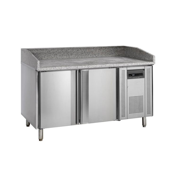 Tavolo per Pizza Inox TEFCOLD - 400x600mm - 2 Porte - Alta Qualità Tavolo per Pizza Inox TEFCOLD - 400x600mm - 2 Porte - Alta Qualità