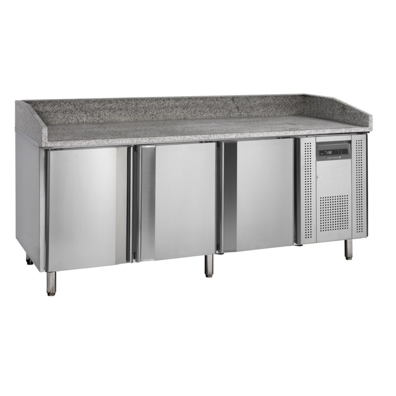 Tavolo per Pizza Inox - 400 x 600 mm - 3 Porte | Marca TEFCOLD Tavolo per Pizza Inox - 400 x 600 mm - 3 Porte | Marca TEFCOLD