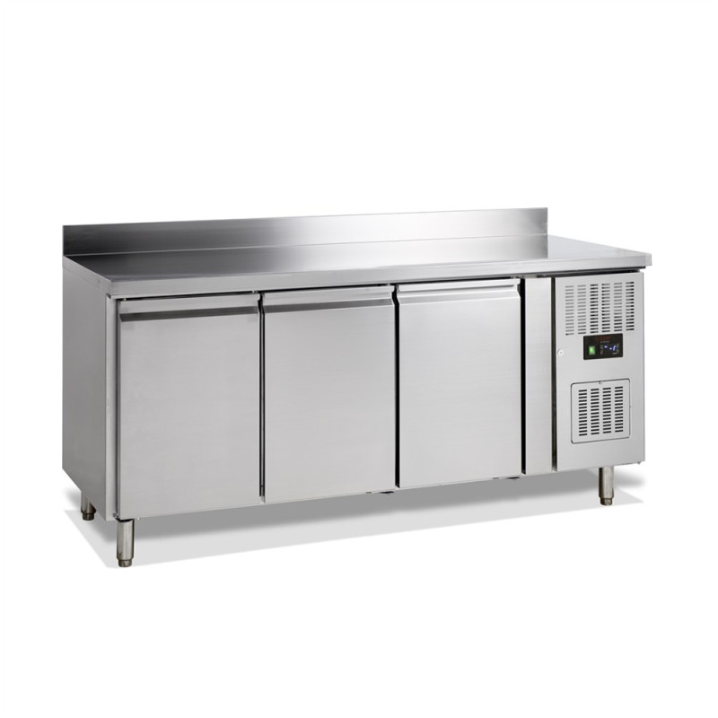 Tavolo Refrigerato Positivo 3 Porte con Alzatina - TEFCOLD | 402 L, Acciaio Inox | Fourniresto Tavolo Refrigerato Positivo 3 Porte con Alzatina - TEFCOLD | 402 L, Acciaio Inox | Fourniresto