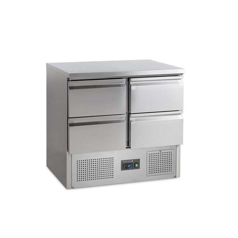 Saladette Refrigerata Positiva GN 1/1 in Acciaio Inox - 4 Cassetti - 230 L | TEFCOLD Saladette Refrigerata Positiva GN 1/1 in Acciaio Inox - 4 Cassetti - 230 L | TEFCOLD