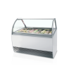 Vetrina Gelato Ventilata Facciata Bombata - 18 x 5 L - TEFCOLD Millenium LX18: Presentazione spettacolare dei vostri gelati prof
