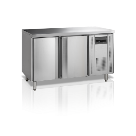 Tavolo Refrigerato Inox 2 Porte GN 1/1 TEFCOLD CK7210/-SP - Raffreddamento ventilato, sbrinamento automatico