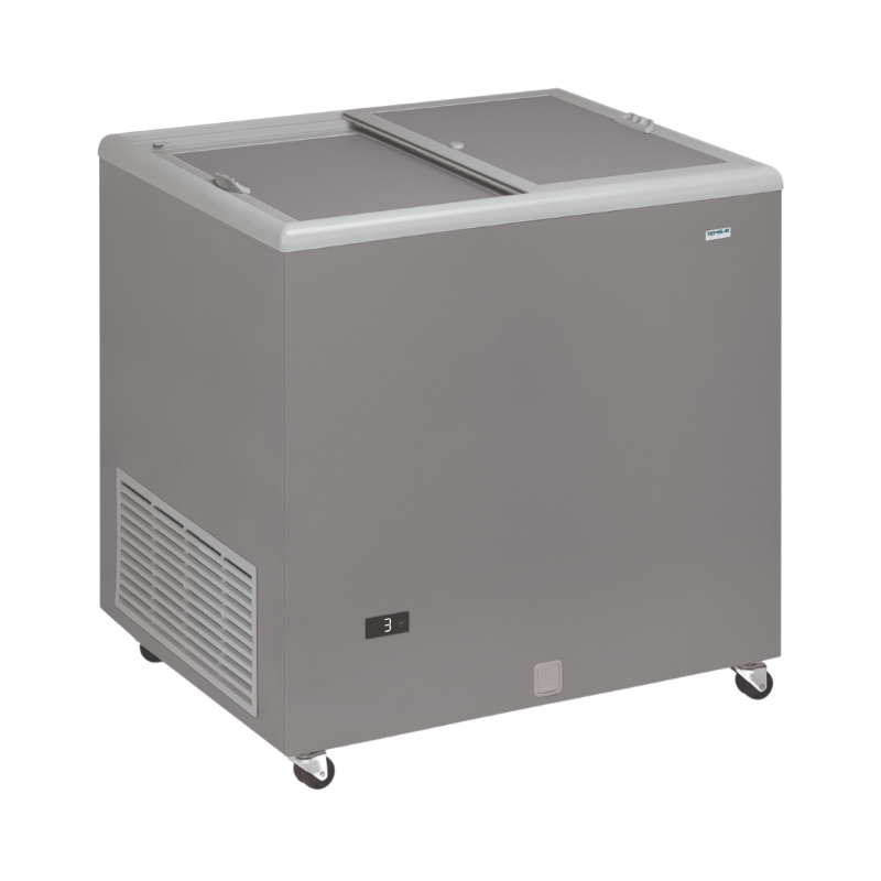 Congelatore a Pozzetto Professionale Inox e Coperchio Opaco - 220 L Congelatore a Pozzetto Professionale Inox e Coperchio Opaco - 220 L