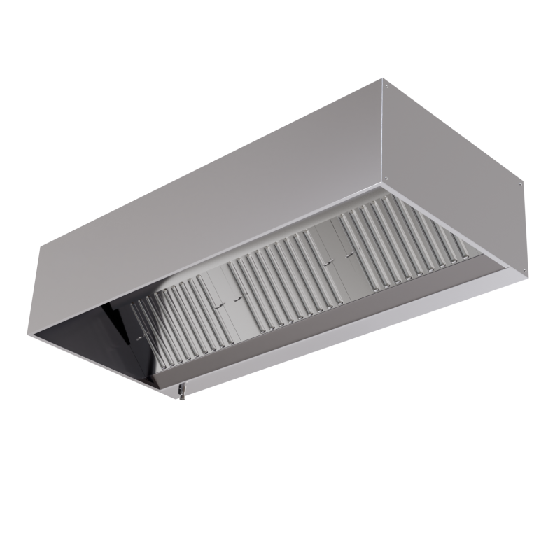 Cappa cubica professionale con LED e senza motore - Dynasteel Cappa cubica professionale con LED e senza motore - Dynasteel