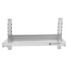 Mensola a Muro in Acciaio Inox su Cremagliere - L 600 x P 400 mm - Dynasteel