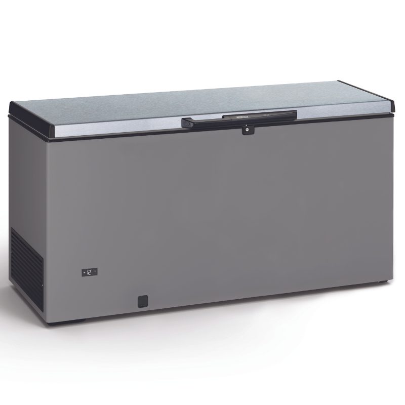 Congelatore a cassa in acciaio inox e coperchio in acciaio - 500 L TENSAI Congelatore a cassa in acciaio inox e coperchio in acciaio - 500 L TENSAI