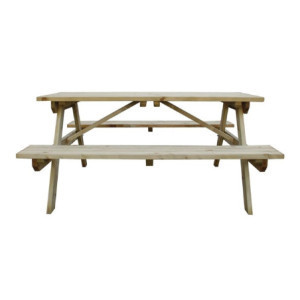 Tavolo da picnic in legno 1,5m elegante e robusto