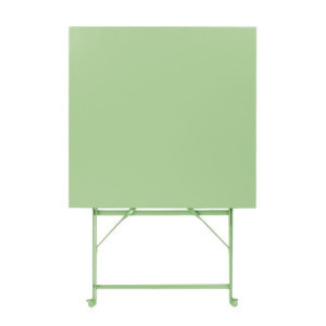 Tavolo quadrato pieghevole Bolero verde chiaro 600 mm in acciaio