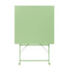 Tavolo quadrato pieghevole Bolero verde chiaro 600 mm in acciaio