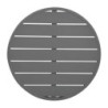 Piatto Tavolo Rotondo in Alluminio Grigio Scuro 580 mm Bolero - Stile Moderno & Resistenza