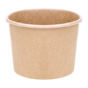 Contenitori per zuppa da 340 ml 98 mm - Lotto da 500 in cartone kraft