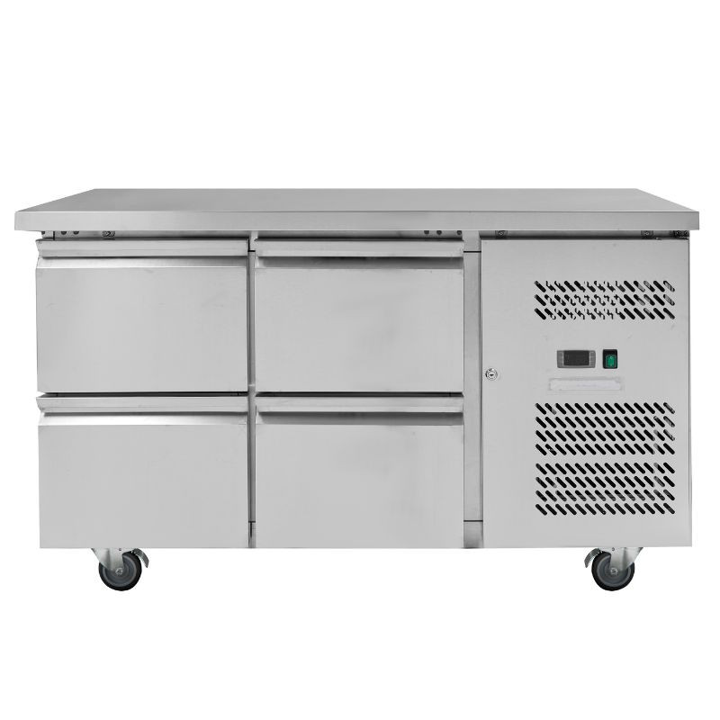 Tavolo Refrigerato Positivo - 4 Cassetti Dynasteel: Alta qualità professionale Tavolo Refrigerato Positivo - 4 Cassetti Dynasteel: Alta qualità professionale