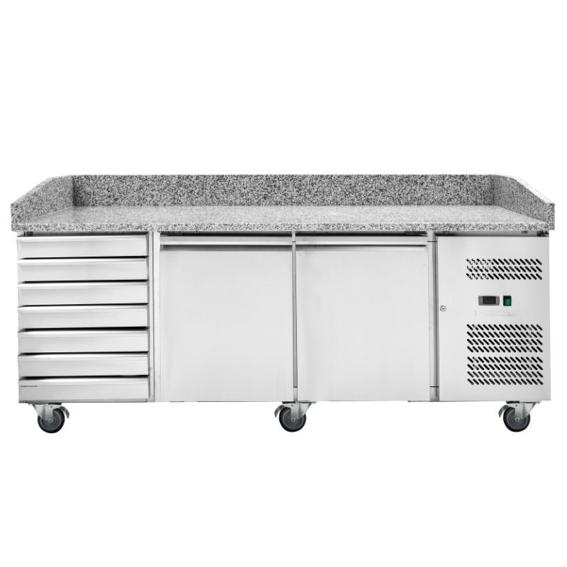 Mobile per Pizza 600x400 2 Porte e 7 Cassetti Dynasteel - Preparazione Pizze Mobile per Pizza 600x400 2 Porte e 7 Cassetti Dynasteel - Preparazione Pizze
