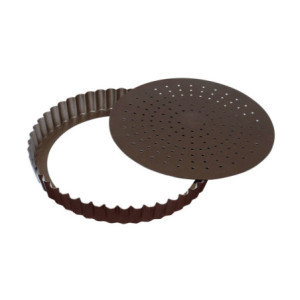 Tortiera Scanalata Perforata Antiaderente 260mm Fondo Mobile