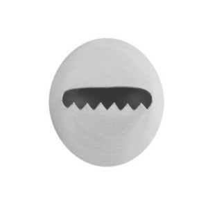 Bocchetta per Tronchetto Rigata Inox 6 Denti - Gobel 20x5 mm