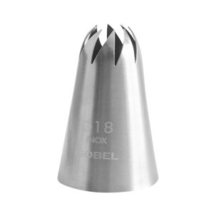Bocchetta Rosa Inox 10 Denti ⌀21mm Gobel cucina pasticceria