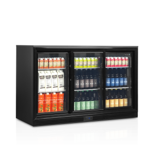 Retrobar Refrigerato 3 Porte in Vetro Scorrevoli - 278 L di TEFCOLD: Conserva efficacemente grazie alle sue porte in vetro scorr