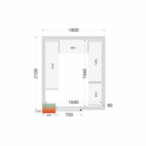 TEFCOLD Pannello Camera Fredda 1800x2100x2120 mm - Isolamento Poliuretano