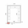 Pannello Camera Fredda TEFCOLD 2100x2700x2200 mm - Isolamento 120mm