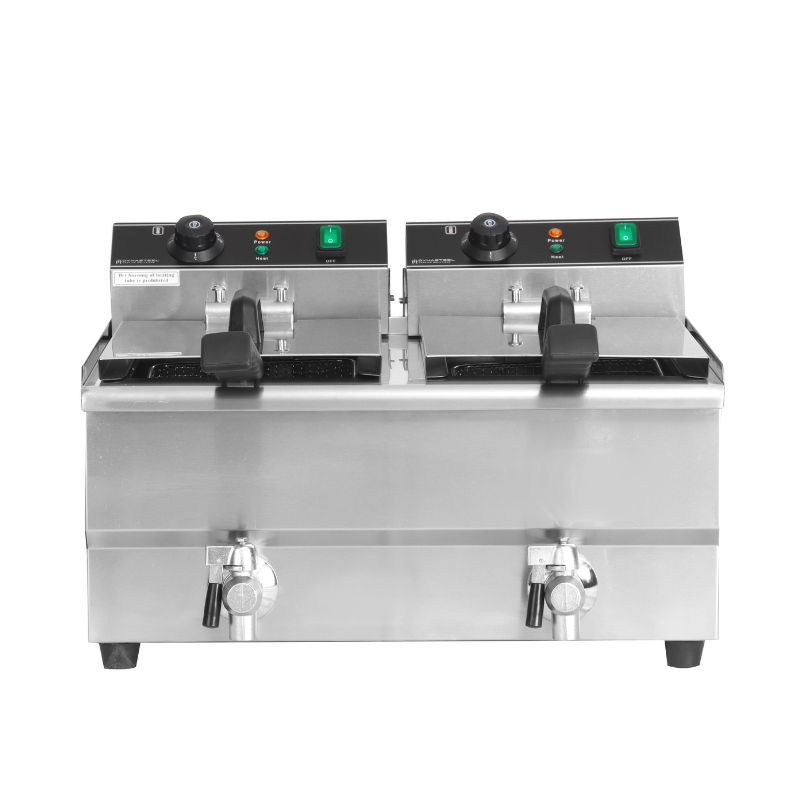 Friggitrice Professionale 2 x 13 L con Scarico - Dynasteel: Prestazioni e durata per la tua cucina Friggitrice Professionale 2 x 13 L con Scarico - Dynasteel: Prestazioni e durata per la tua cucina