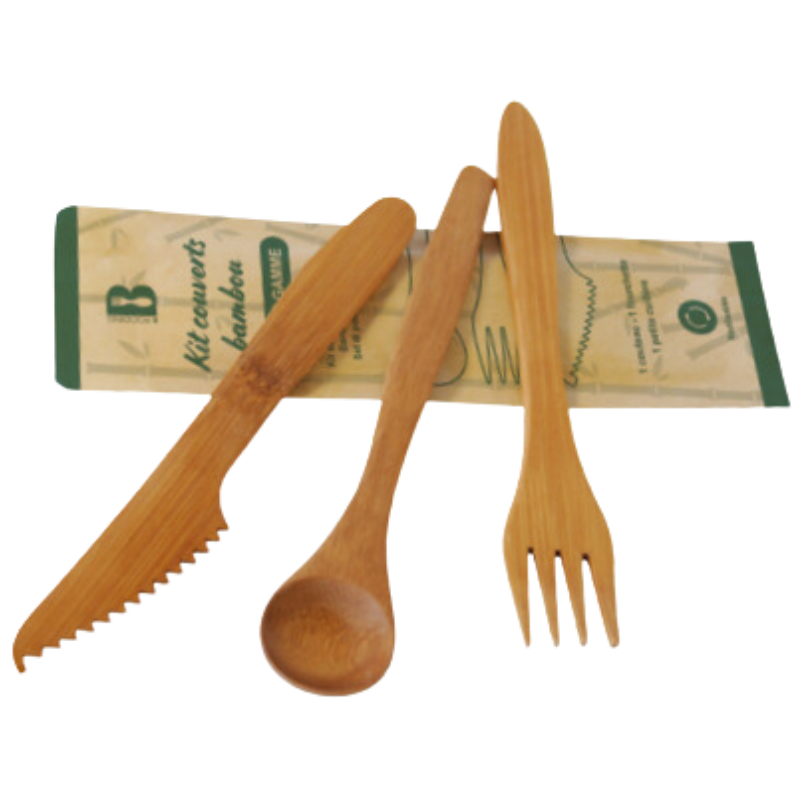 Posate in bambù di lusso - Set da 3 pezzi: Coltello, Forchetta, Cucchiaio - Lotto da 100 ecologico responsabile Posate in bambù di lusso - Set da 3 pezzi: Coltello, Forchetta, Cucchiaio - Lotto da 100 ecologico responsabile