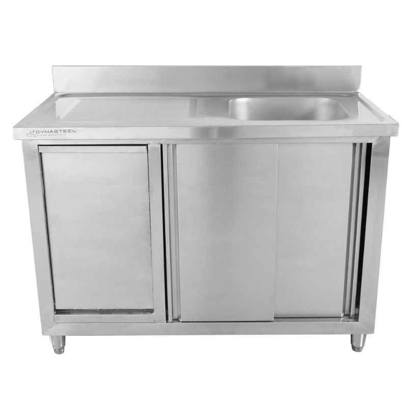 Mobile Lavello 1 Vasca con Alzatina e Pattumiera - 1200 x 600 mm - Dynasteel Mobile Lavello 1 Vasca con Alzatina e Pattumiera - 1200 x 600 mm - Dynasteel