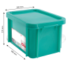 Bac Rettangolare da 15 L con Coperchio Verde HACCP - GILAC