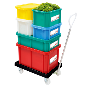 Bac Rettangolare da 15 L con Coperchio Verde HACCP - GILAC
