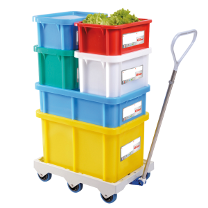 Bac Rettangolare da 15 L con Coperchio Verde HACCP - GILAC