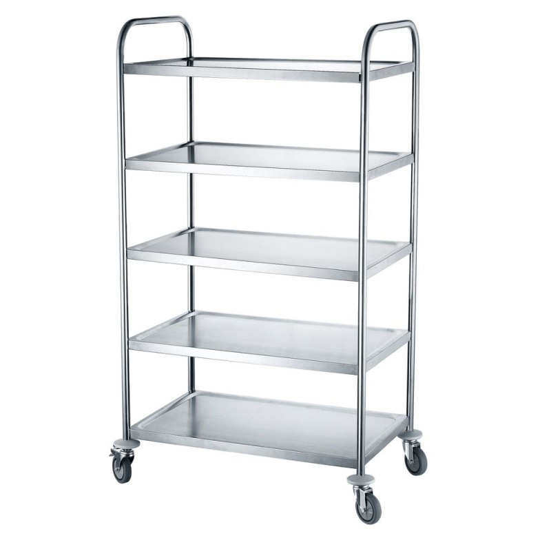 Carrello di servizio in acciaio inossidabile 5 ripiani - Hendi Carrello di servizio in acciaio inossidabile 5 ripiani - Hendi