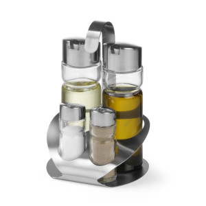 Servizio da tavola 4 pezzi - Olio, Aceto, Pepe e Sale
