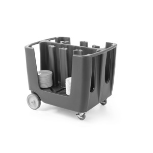 Carrello per piatti con colonne simmetriche Cambro