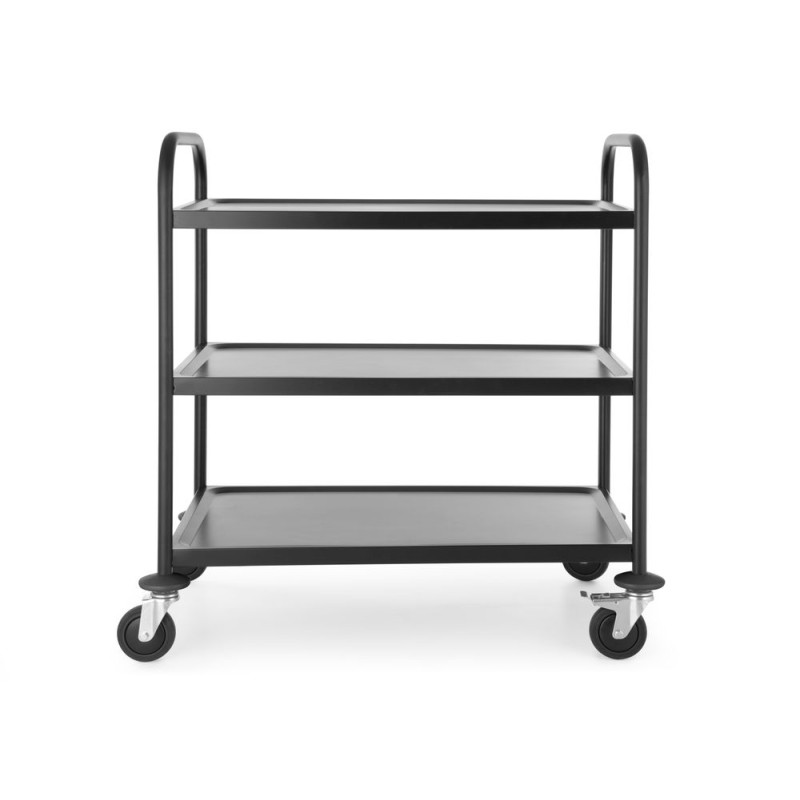 Carrello di servizio nero opaco - 3 ripiani - Hendi Carrello di servizio nero opaco - 3 ripiani - Hendi