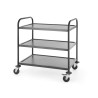 Carrello di servizio nero opaco - 3 ripiani - Hendi