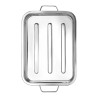 Piatto da forno in acciaio inossidabile - 38,5 x 27,5 x 6 cm - Marchio HENDI - Fourniresto