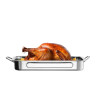 Piatto da forno in acciaio inossidabile - 38,5 x 27,5 x 6 cm - Marchio HENDI - Fourniresto