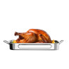 Piatto da forno in acciaio inossidabile - 43 x 31 x 6 cm - Marchio HENDI - Fourniresto