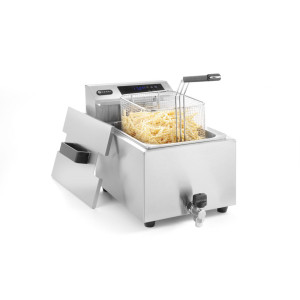 Friggitrice Professionale Digitale con Rubinetto di Scarico - 8 L